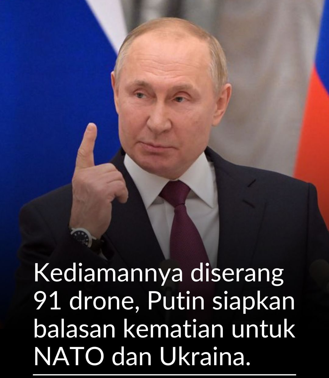 Putin Diserang 91 Drone, Rusia Siapkan Balasan ke Nato Ukraina