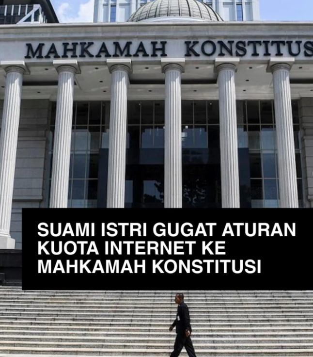 Suami Istri Gugat Aturan Kuota Internet ke Mahkamah Konstitusi