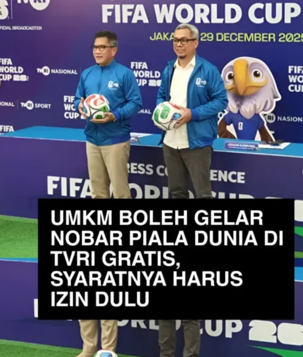 UMKM Diizinkan Gelar Nobar Piala Dunia Lewat TVRI, Gratis